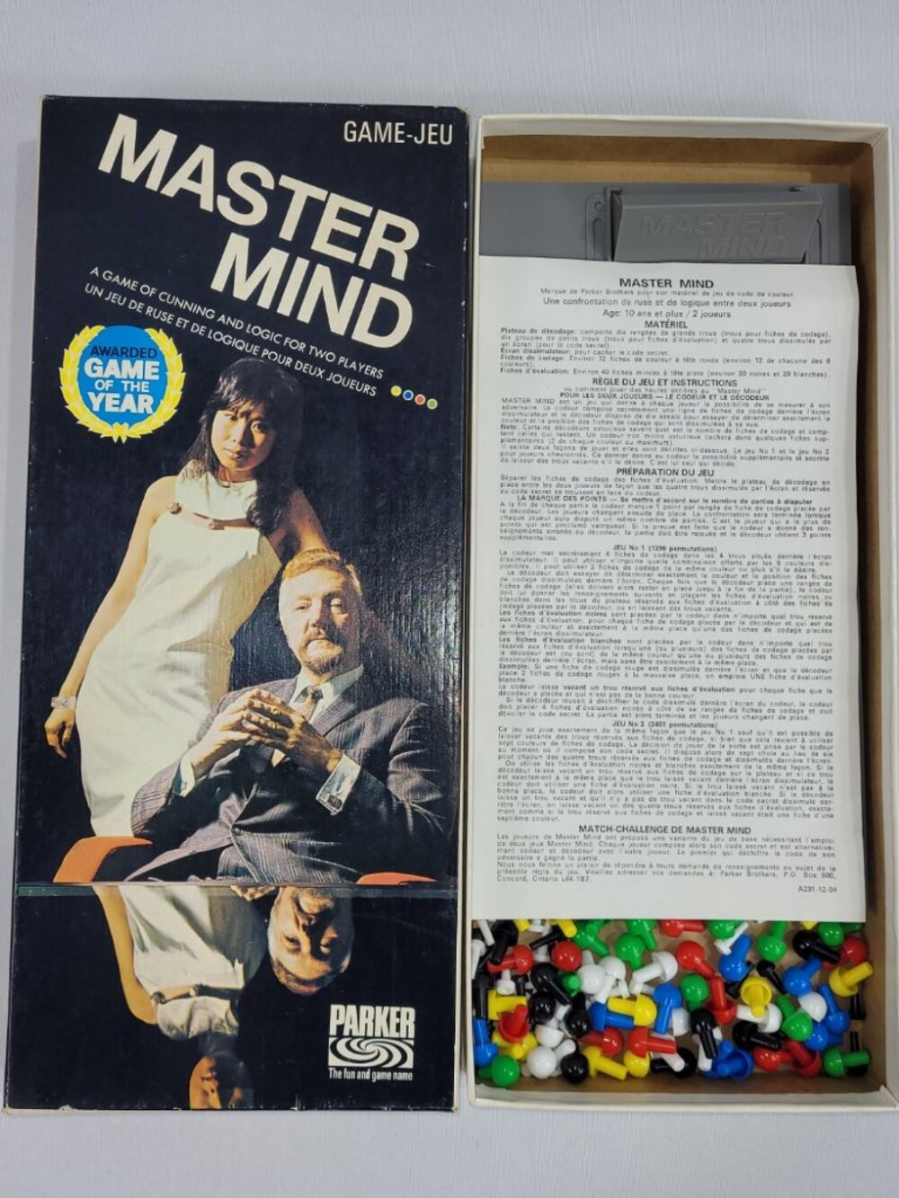 Mastermind Vintage 1972 Strategy Game by Parker Brothers